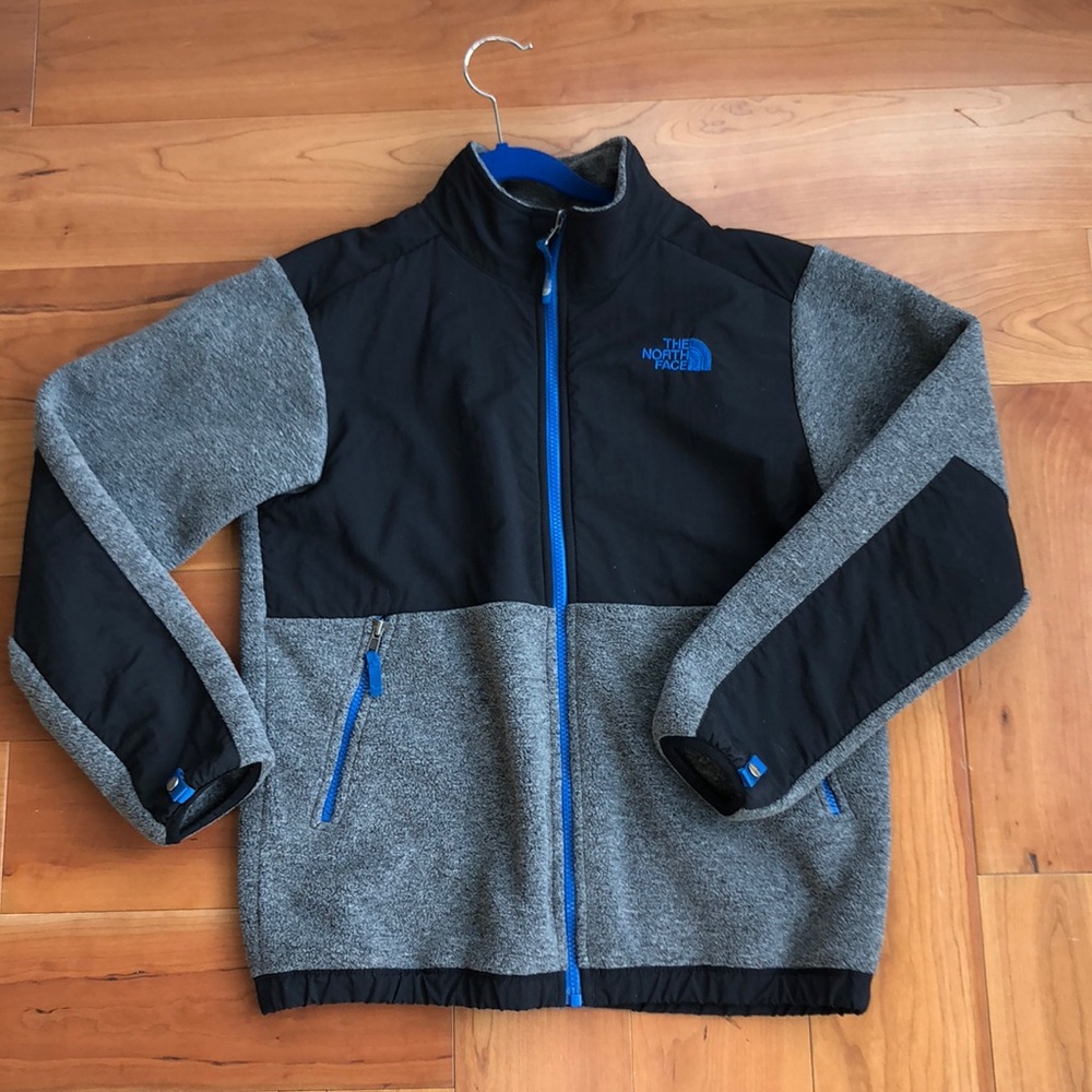 Grey and Black Northface